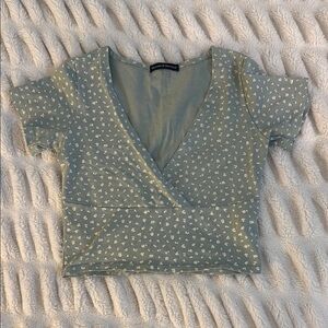 Green Floral Brandy Melville Top